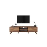 Mueble de TV en Nogal con 2 Cajones y Estantes