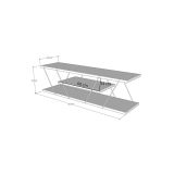 Mueble de TV con 3 Estantes, Soporte para TV
