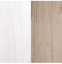 Mesita de Noche, Mesilla de Dormitorio, Color Pino y Gris, Medidas: 50 cm (Lar) x 34,6 cm (Fon) x 60 cm (Al)