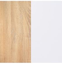 Cabezal para Cama de Matrimonio con patas, Color Cambria y Blanco, Medidas: 160 cm (Ancho) x 119,3 cm (Alto) x 3,8 cm (Fondo)