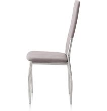 Pack de 6 Sillas Tapizadas para Salón y Comedor – Acabado Marengo en Aluminio, Medidas: 43 cm x 48 cm x 99,5 cm