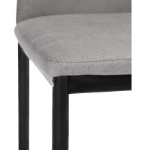 Pack de 6 Sillas Tapizadas para Comedor/Salón – Marengo y Patas Negras en Aluminio, Dimensiones: 40 cm x 42 cm x 96 Cm