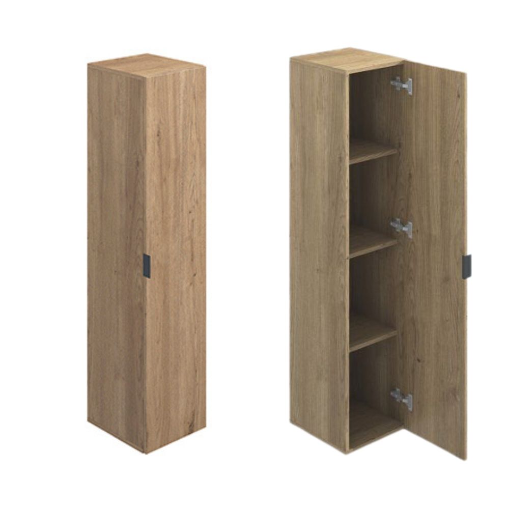 Meyvaser Mueble de salón y TV Conjunto muebles de salón apilable 235 Cm Ancho Color Madera y Blanco