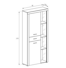 Mueble de Comedor, Mueble Salón, Acabado en Color Cañón, Medidas: 296 cm (Ancho) x 212 cm (Alto) x 41,4 cm (Fondo)