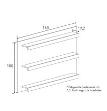 Mueble de Comedor, Mueble Salón, Acabado en Blanco y Cambria, Medidas: 276 cm (Ancho) x 201,6 cm (Alto) x 41,8 cm (Fondo)