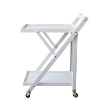 Camarera Plegable con Ruedas 65x40x85 Blanco - ¡Práctica y Elegante!