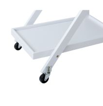 Camarera Plegable con Ruedas 65x40x85 Blanco - ¡Práctica y Elegante!