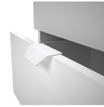 Mesita de Noche 2 cajones, Mesilla de Noche,  Color Blanco, Medidas: 43 cm (Ancho) x 34 cm (Fondo) x 56 cm (Alto)