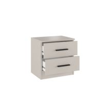 Conjunto Pack Cabecero y 2 Mesitas de Noche,Mesilla de noche 2 Cajones Color Beige, Medidas:110x45x1,6 cm (LargoxAltoxProfundo)