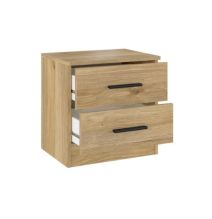 Conjunto Pack Cabecero y 2 Mesitas de Noche,Mesilla de noche 2 Cajones Color Mauvella, 110x45x1,6 cm (LargoxAltoxProfundo)