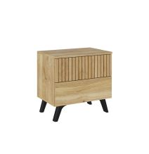 Cabezal + Dos Mesitas de Noche + Sinfonier, Mauvella - Rayas, Medidas: 210 cm (An) x 55 cm (Al) x 35 cm (Fon)